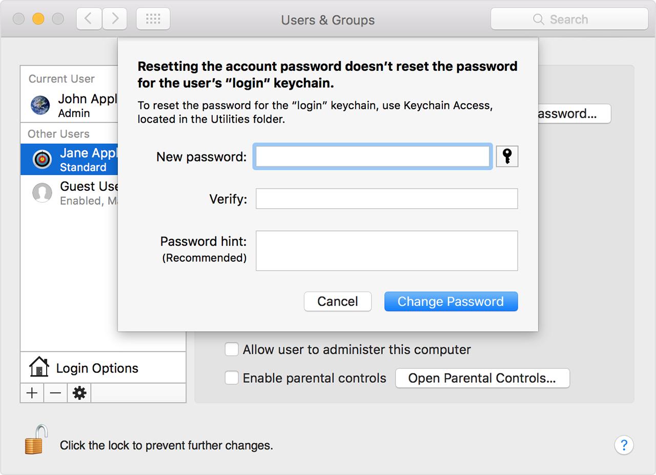 photo vault for mac forgot password